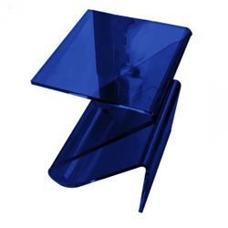 Navy blue acrylic side table 20”x16x12