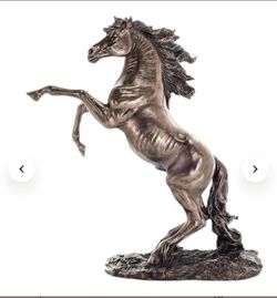 12" Rearing Stallion Horse Statue