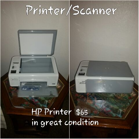 White and grey hp 3in1 printer
