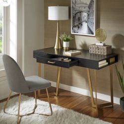 New Black and Gold Writing Desk