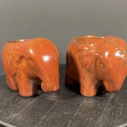 Partylite Vintage Brown Elephant Votive Tea Light Candle Holder 