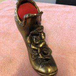VINTAGE BRASS HIGH HEEL SHOE