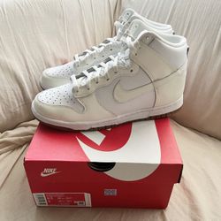 Nike Dunk High White Sail Gum - New Womens size 9.5 Mens 8