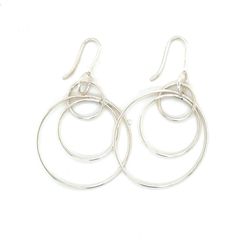 Silpada 925 3-Hoops Dangle Earrings