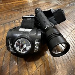 NEW LED Headlamp & Flashlight Pair COMBO (Batteries Included)