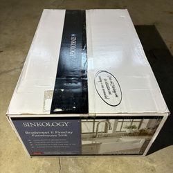 30 in. Sink Single Bowl White Fireclay Sinkology Bradstreet  