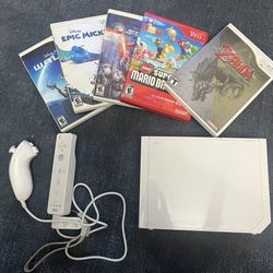 Nintendo Wii With 5 Games All OEM Backwards Compatible With GameCube  