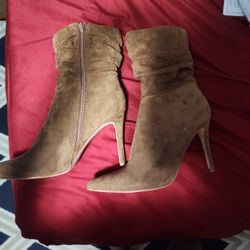 Carmel Color Gently Used Heel Boots 