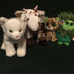 New plush animals, all 4 for 24.00