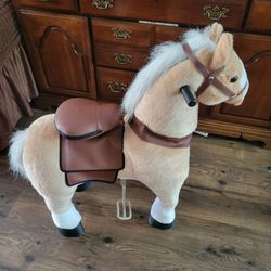 Ponyriders Horse for Kids 3-5 Years, 31.5 Inch Height Plush Riding Pony, Walking Horse Animal with