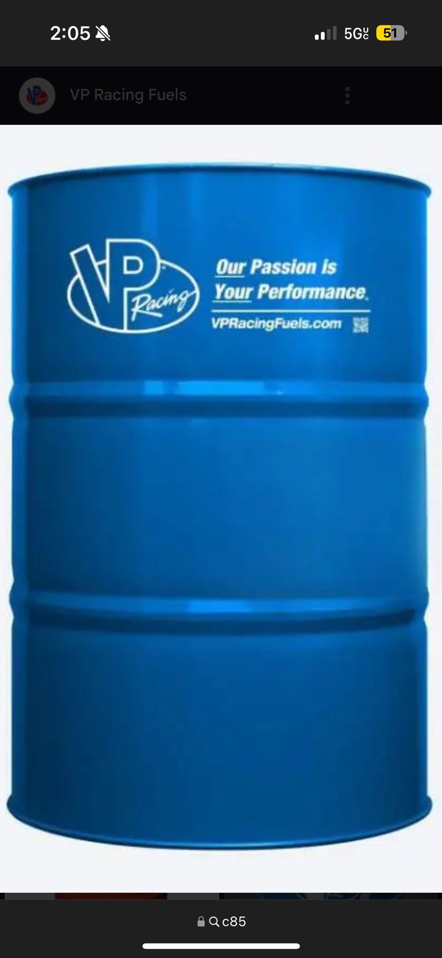 Brand New Unopened 55gal Vp C85
