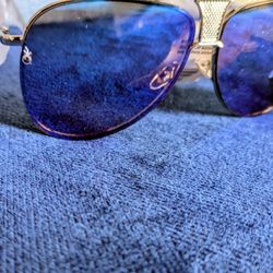 Blue Mirrored Sunglasses 