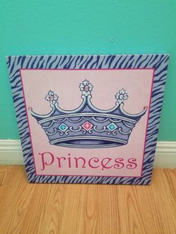 Princess canvas picture..2ftx2ft..Great condition!