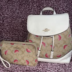  Coach Backpack And Wallet
