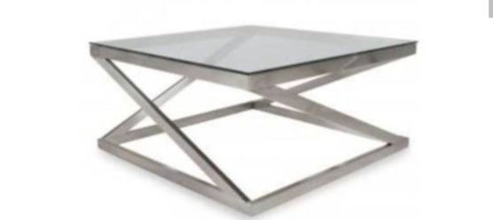Coffee Table with Heavy Thick Glass & Base