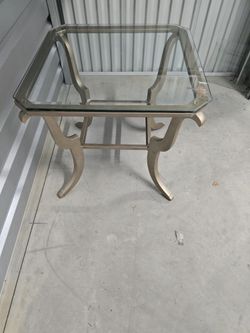 Gold Metal End Table