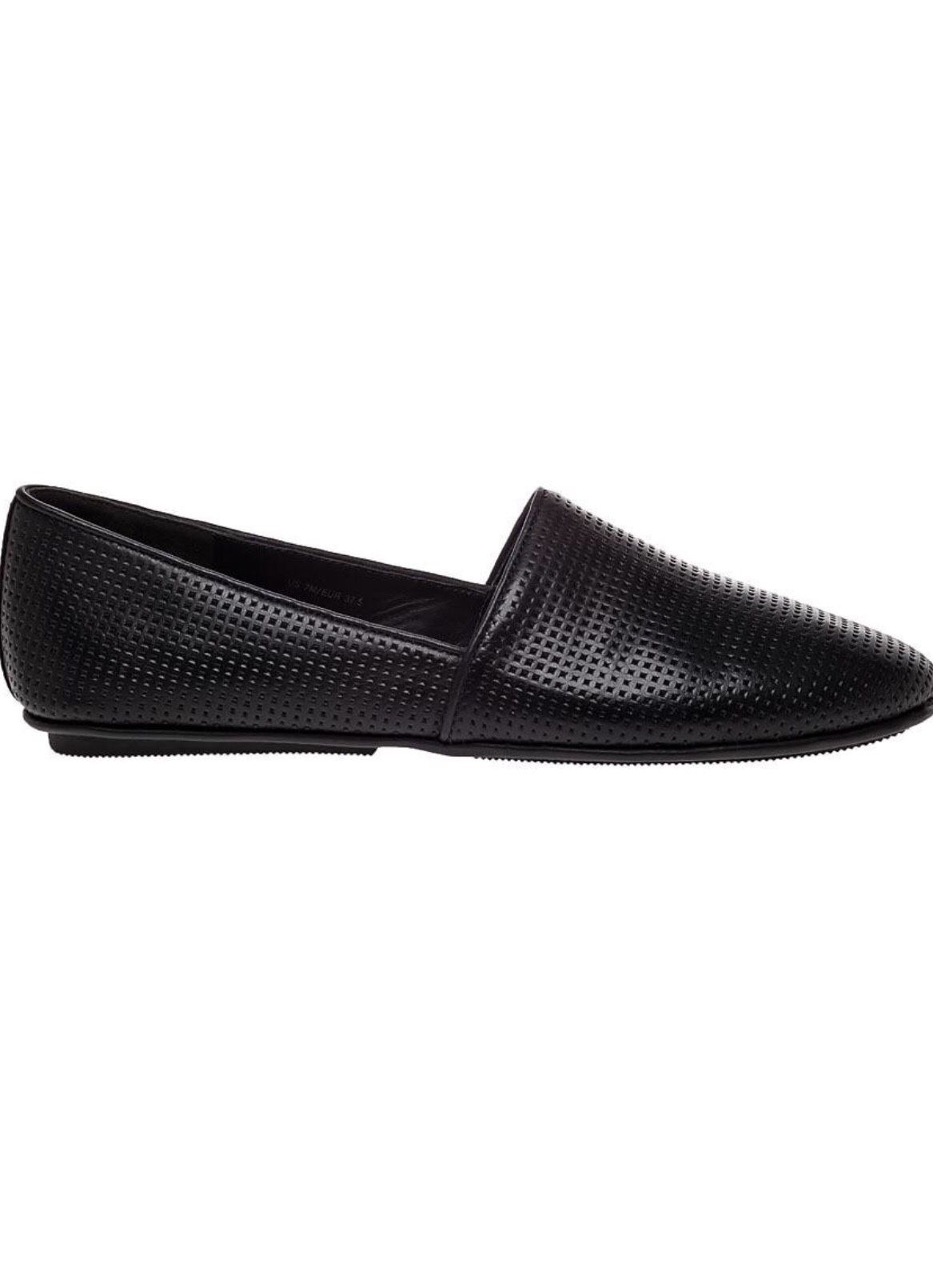 Vince perforated Black Leather slip on