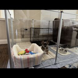 32” H 8 panel Acrylic dog pen 