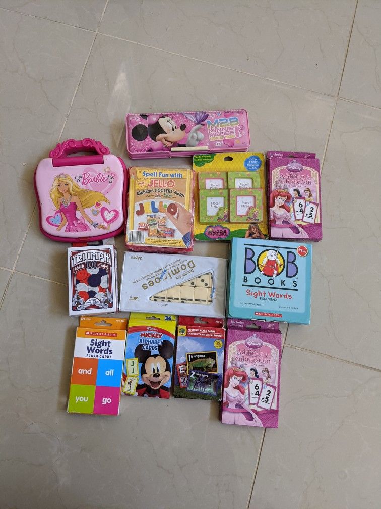 Kids Learning Cards Pencil Box And Other Stuff 