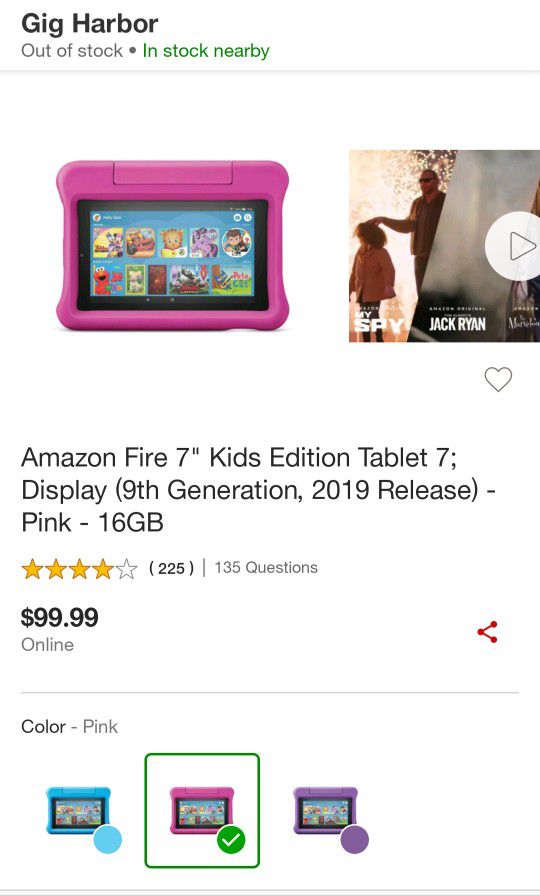 Amazon fire tablet kids edition 