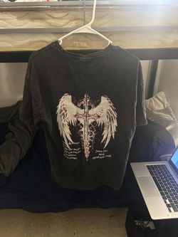 Dark Grey Goth Graphic Tee (M) 