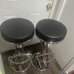 Black Bar Stool Set Of 2