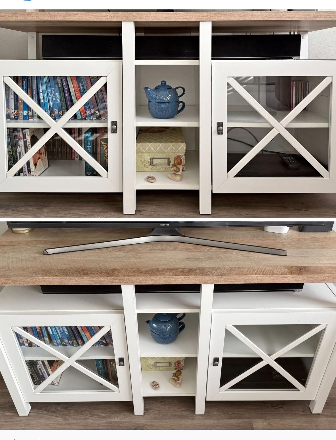 White Wood Center Piece