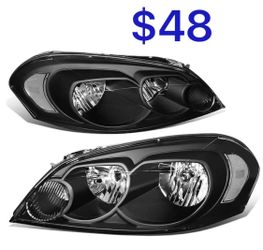 😀 DNA Motoring HL-OH-CI06-BK-CL1 Black Housing Headlights Compatible with 06-13 Impala