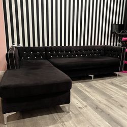 Black Tufted Couches 