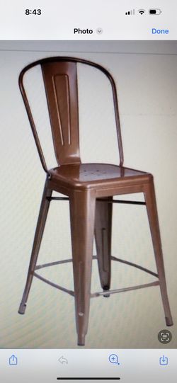 Bar Stool Copper 3 Pieces 