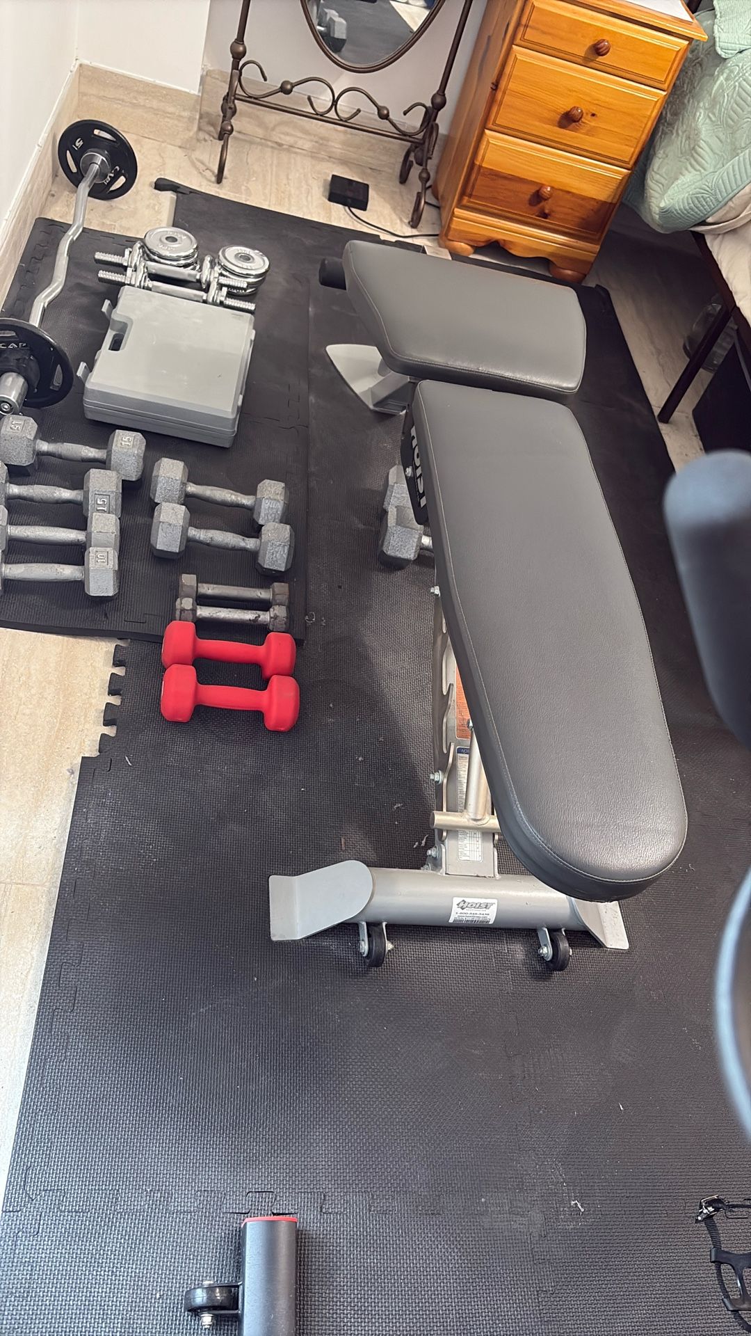 Exercise Bench and Weights 