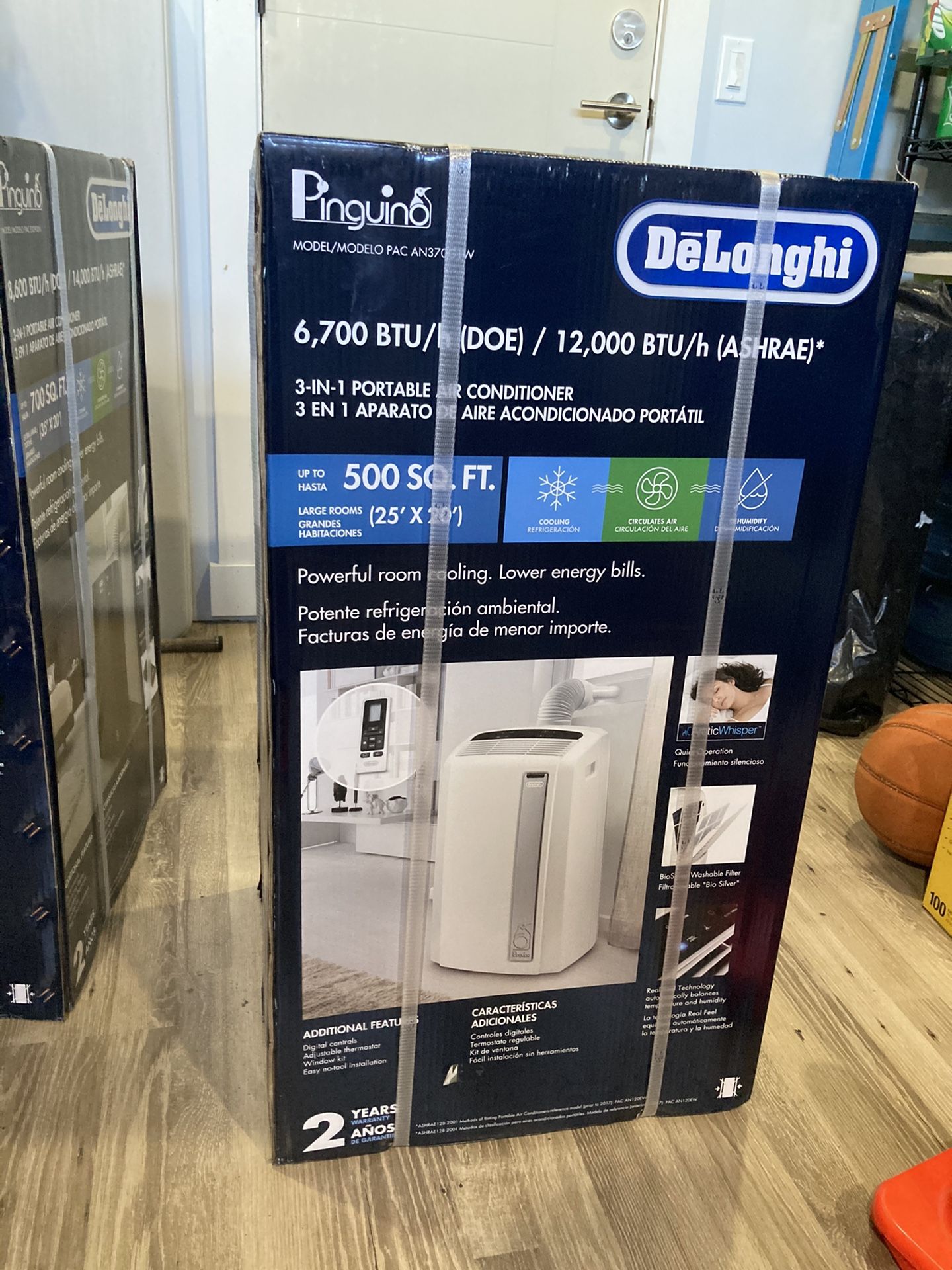 DeLonghi PACAN370G1W 500 Sq. ft. Portable Air Conditioner