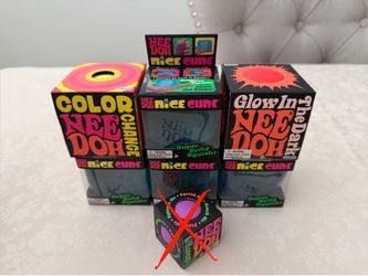 NeeDoh Nice Cubes, Color Change, Glow in the Dark