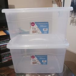 2 Contenedores De Plastico Medianos Por $10. 2 Storage Plastic Containers For $10.