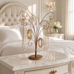 Gold Metal Decorative Ornament Tree Stand