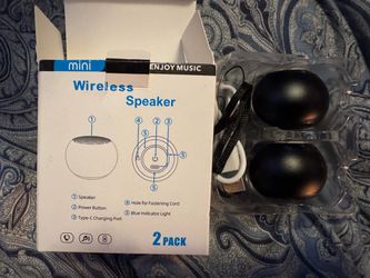 NEW! 2 Pack Portable Mini Bluetooth Speakers