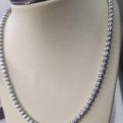 10kt White Gold Necklace Chain Cadena Oro Blanco