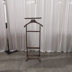 Classic Brown Wood Valet Stand
