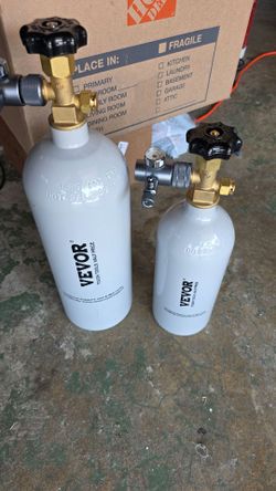 Vevor 5lb and 2.5lb CO2 tanks for aquarium systems