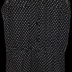 Xhiliration Artsy Chiffon Black Polka Dot Sundress - Sheer, Women's Size S