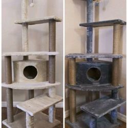  *NEW* ASSEMBLED Kitty Cat Condo Tree Tower Scratching Post  (🐈's up to 40lbs)