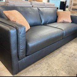 Amiata Onyx  Leather Sofa $899, Loveseat $859, Chair $719, Ottoman $269 