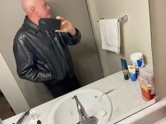 MARC NEW YORK BLACK MEN’S (XL) LEATHER JACKET