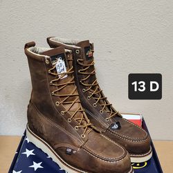 Thorogood Work Boots sz 13 D STEEL MOC TOE