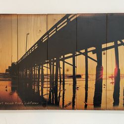 Surf Photography on Wood - Newport Beach