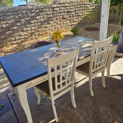 White/Brown Wooden Table