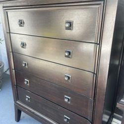 Solid Wood Dresser & Nightstand Set – Espresso – Bedroom Furniture – Heavy Duty -$250