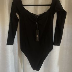 Fashion Nova Black Bodysuit Brand New 
