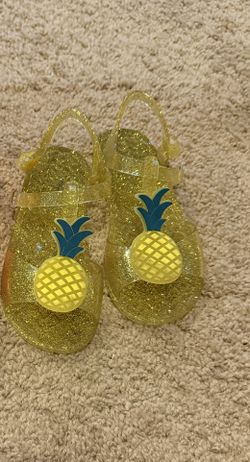 Pineapple Jelly Sandals For Girls Size 10