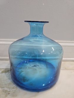 Vintage Blue Decor Jar